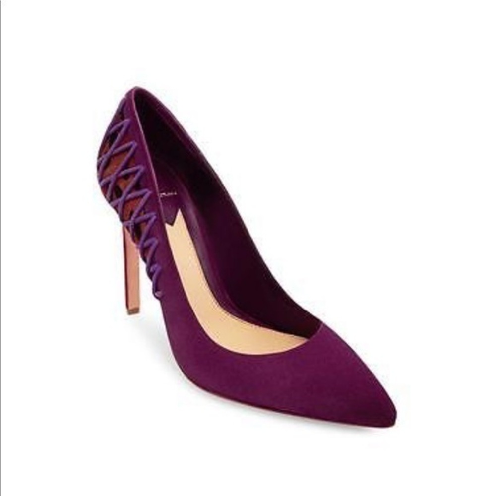 B Brian Atwood Purple Oriel Suede - Size 7.5 New
